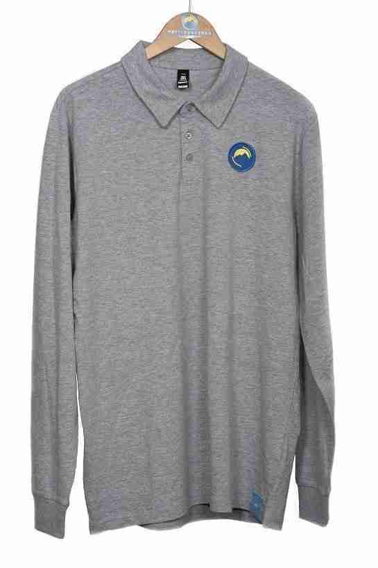 Long Sleeve Polo Shirt Grey - Fritidsklader | Football Terrace Wear