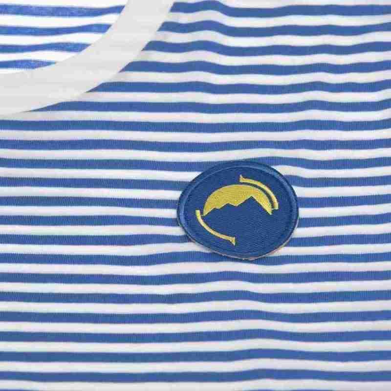 Fritidsklader long sleeve striped tee in blue and white