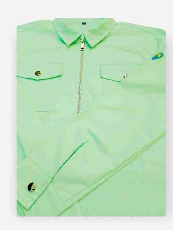 Fritidsklader heavy cotton mint green overshirt