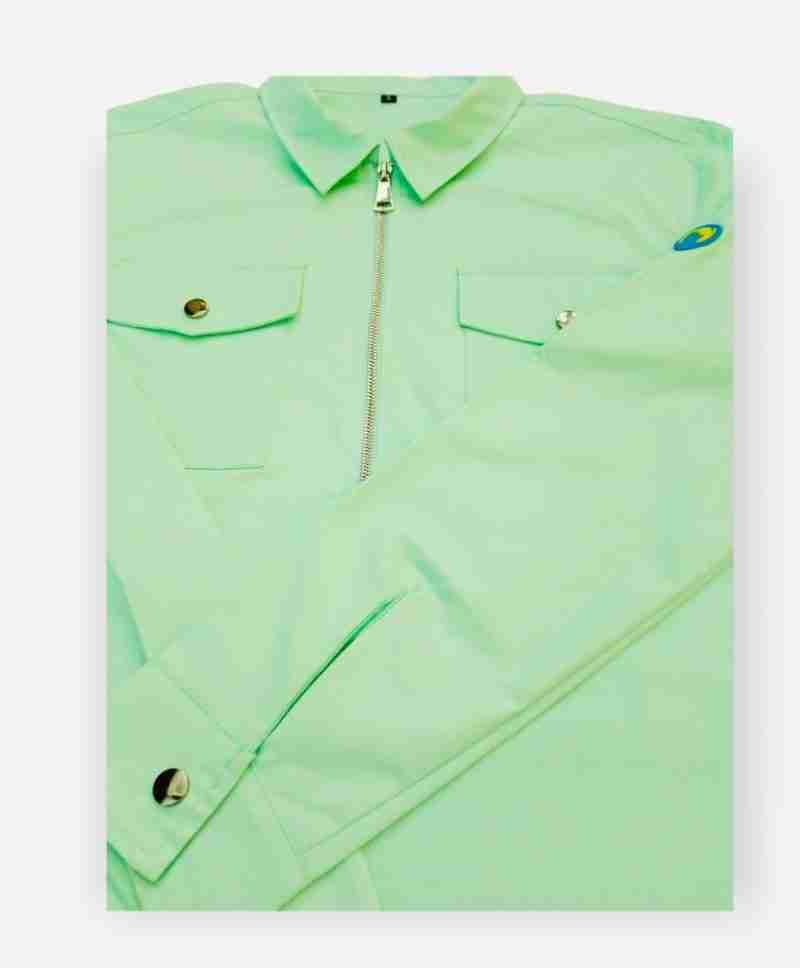 Fritidsklader heavy cotton mint green overshirt