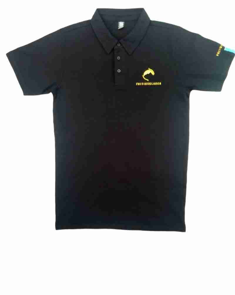 Fritidsklader black polo yellow detail