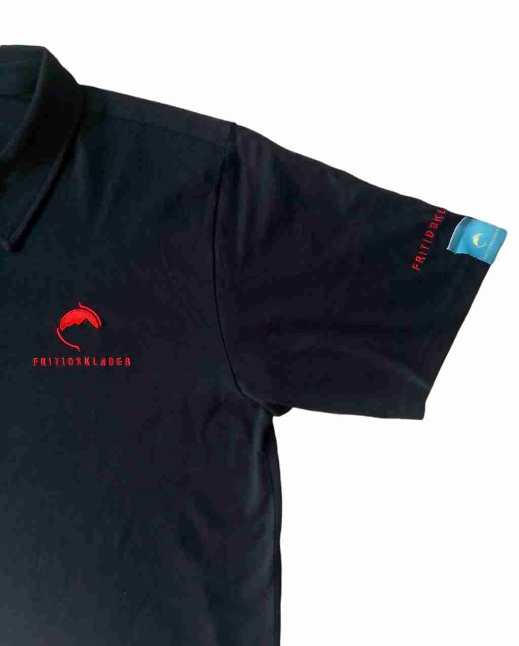 Fritidsklader navy polo shirt red detail