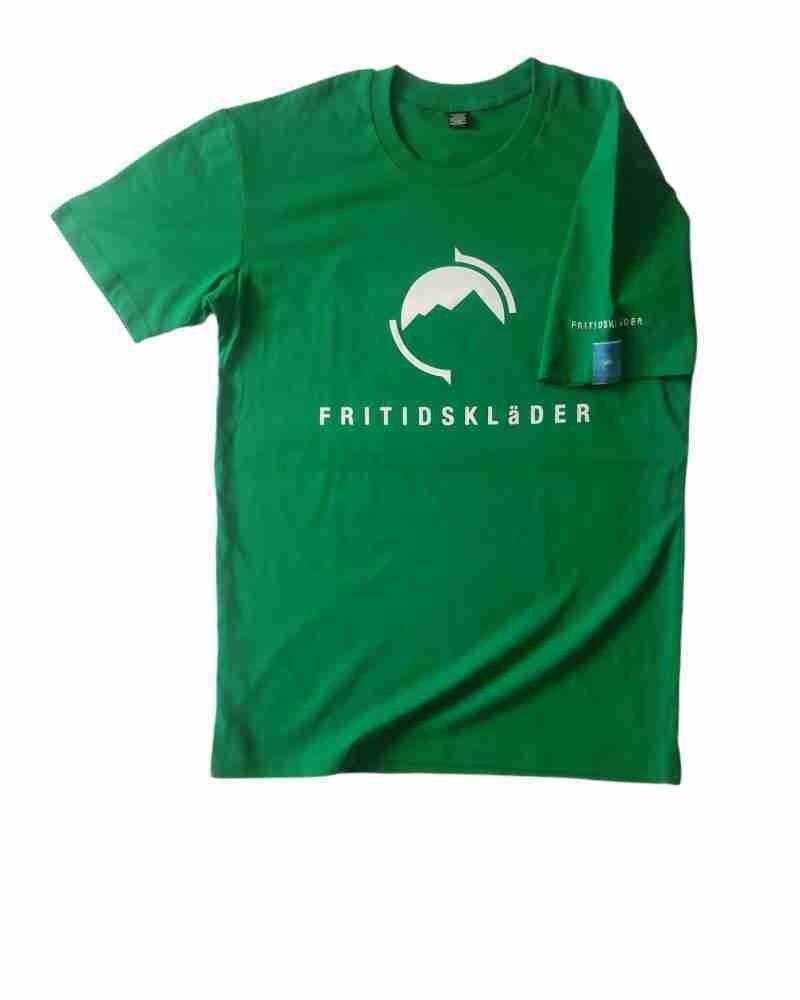 Fritidsklader green and white t-shirt