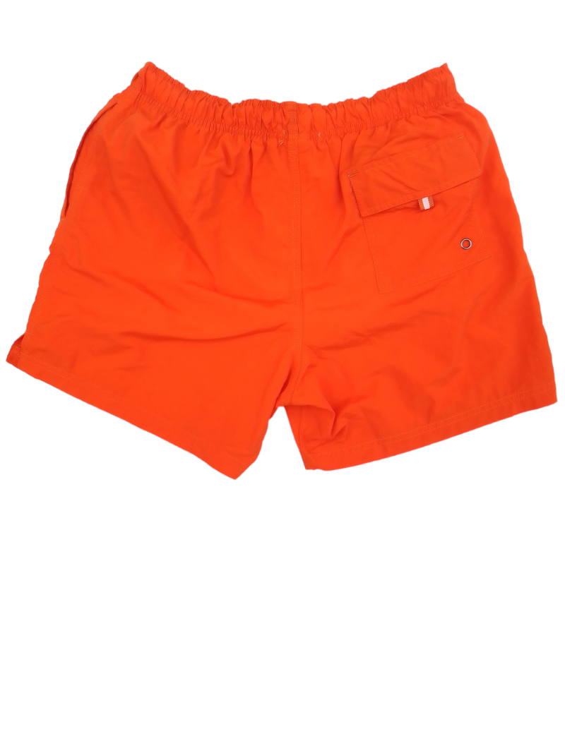 Orange swim shorts rear