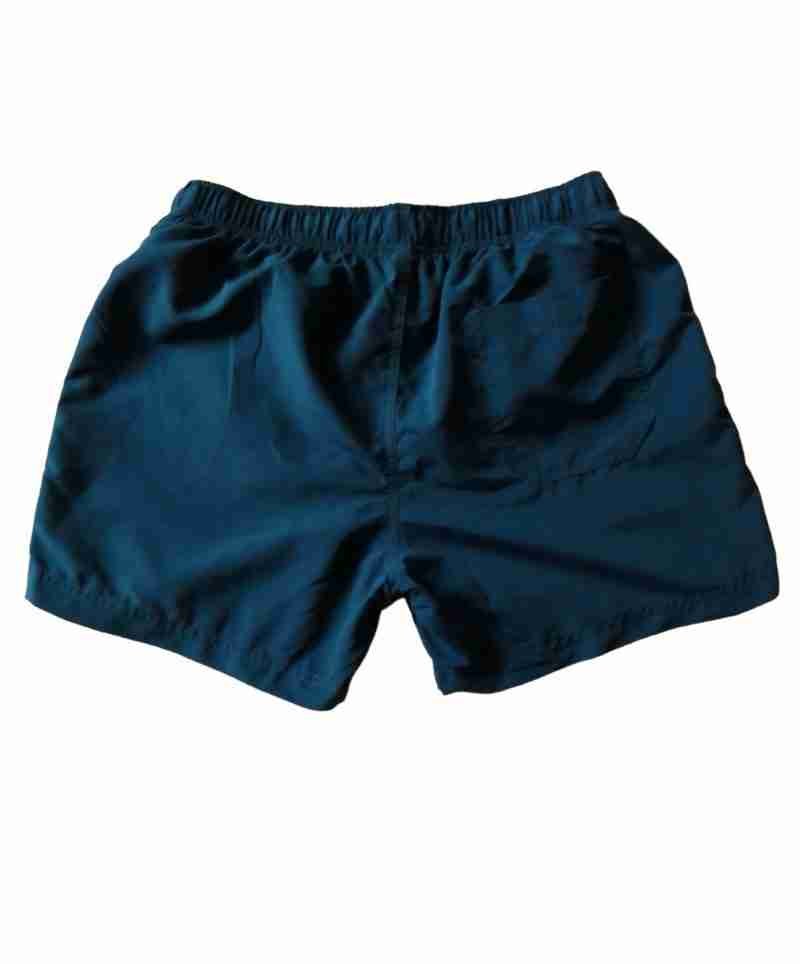 Navy swim shorts (rear)