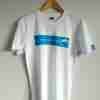White and blue Banner t-shirt