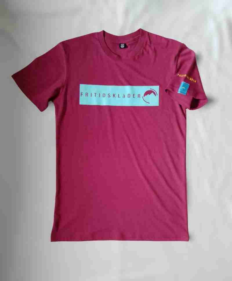 Cherry and Sky Blue Banner T-Shirt