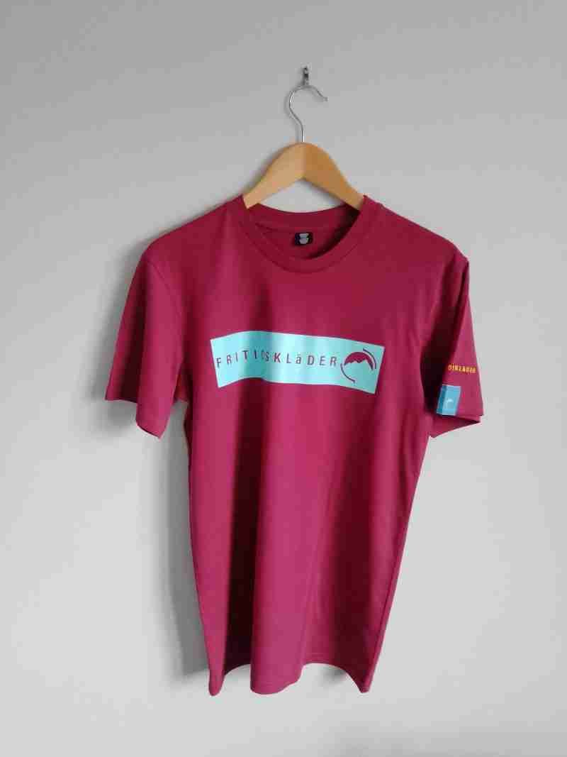Cherry and Sky Blue Banner Tee