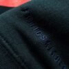 Dark Navy and Red Sweatshirt cuff embroidery