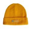 Sunflower yellow ribbed beanie hat